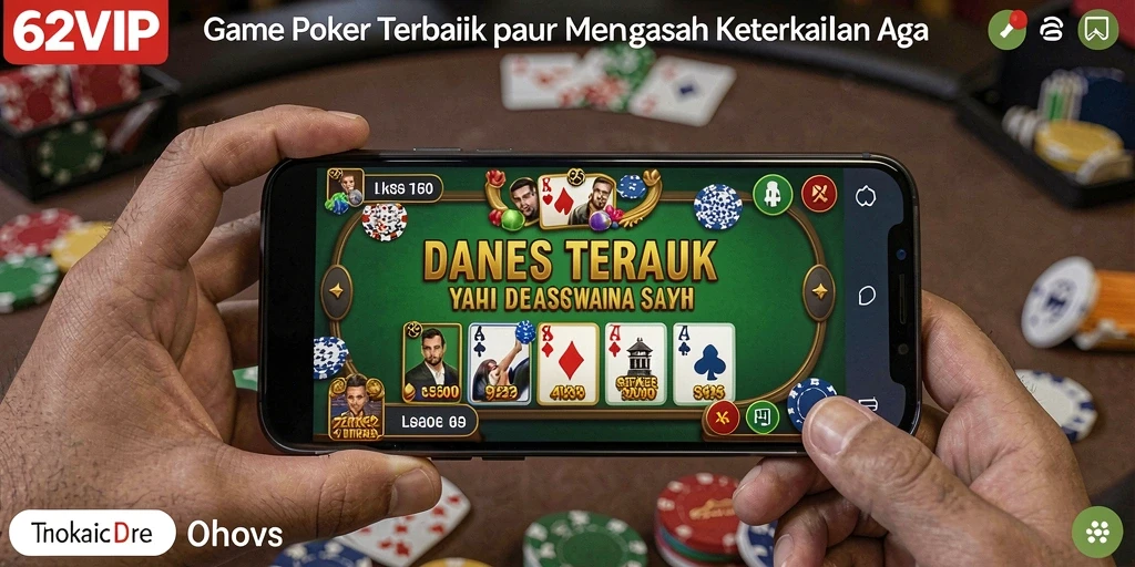 Tampilan menarik saat bermain Poker di 62VIP.