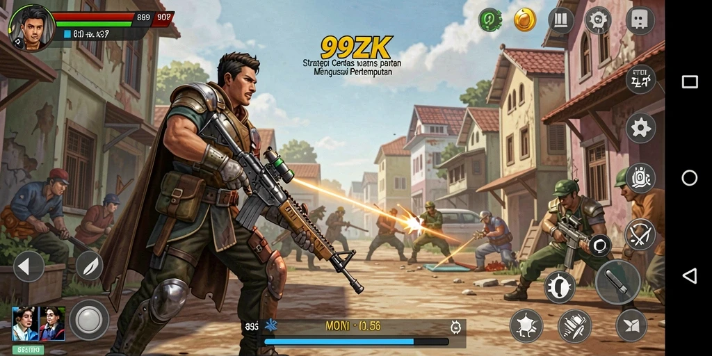 Tampilan gameplay menarik dan dinamis dari 99ZK.