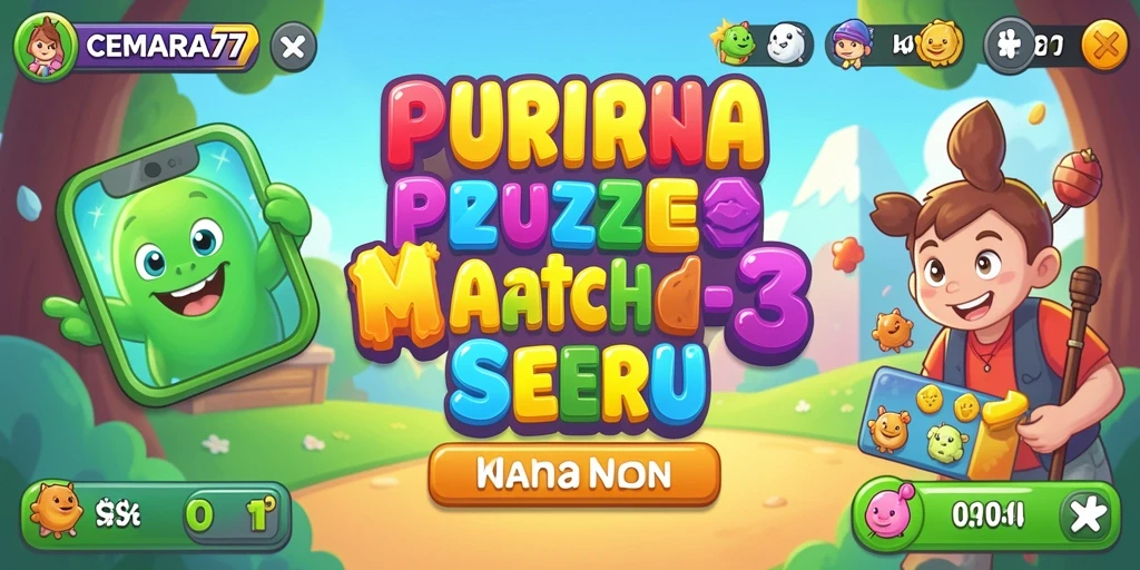 Tampilan gameplay seru dan warna-warni dari CEMARA77.