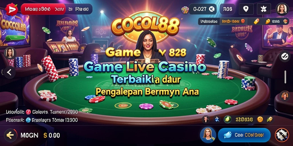 Tampilan gameplay COCOL88 dengan dealer profesional di Live Casino.