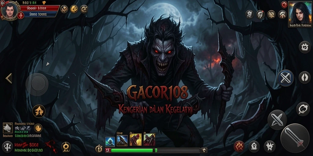 Tampilan menegangkan dari gameplay GACOR108 yang mencekam.