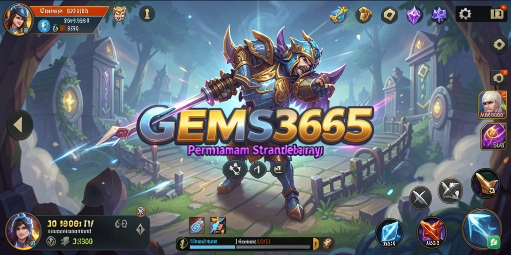 Screenshot gameplay GEMS365 yang menampilkan aksi strategi mendebarkan.