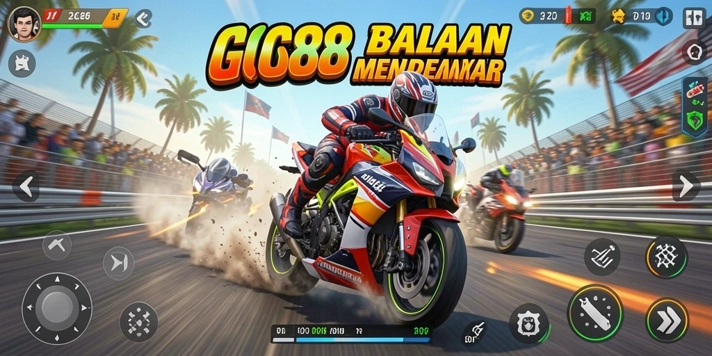 Gameplay seru balapan motor di GG288 yang mendebarkan.