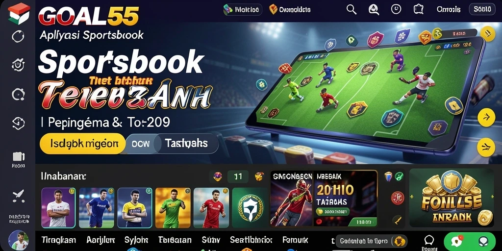 Screenshot utama GOAL55 menampilkan tampilan menarik dari pengalaman taruhan Sportsbook.