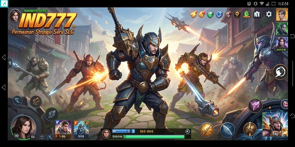 Tangkapan layar utama IND777 menunjukkan aksi pertempuran mendebarkan dalam gameplay SLG.