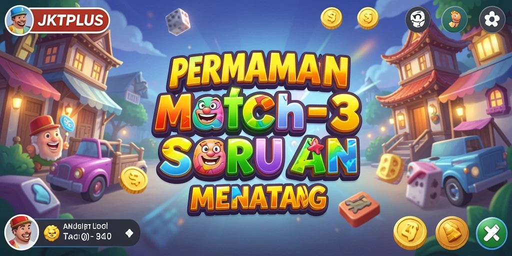 Tampilan gameplay JKTPLUS yang penuh warna dan menantang.