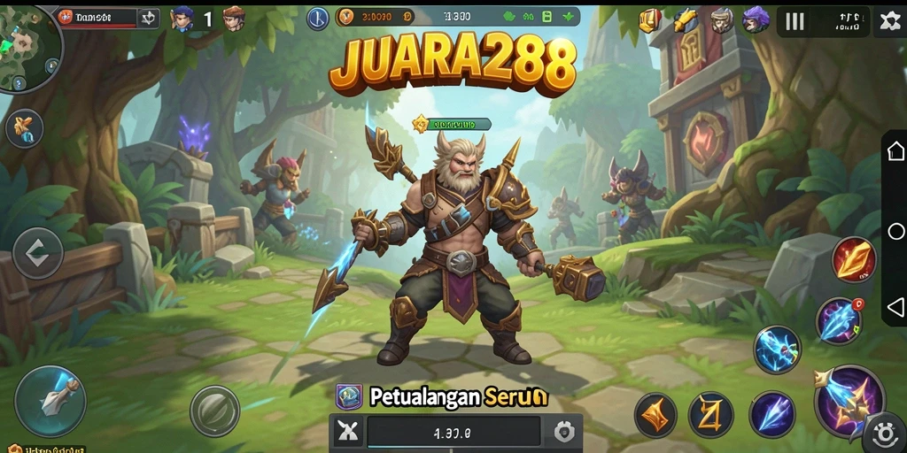 Tangkapan layar JUARA288 menampilkan aksi seru dalam pertarungan RPG.