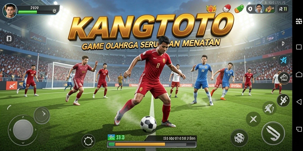 Gameplay KANGTOTO menampilkan pertandingan olahraga yang menegangkan dan seru.