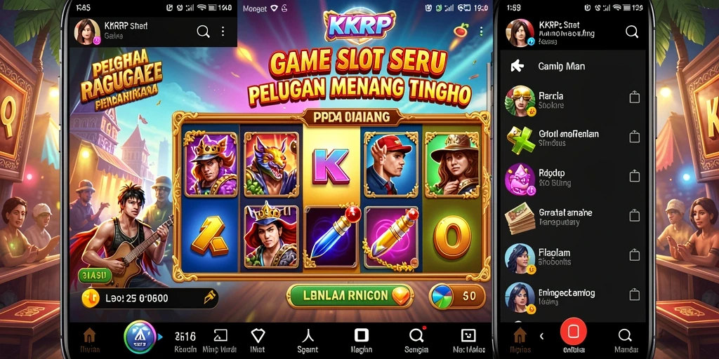 Tampilan gameplay KKRP yang menarik dan penuh warna di layar.
