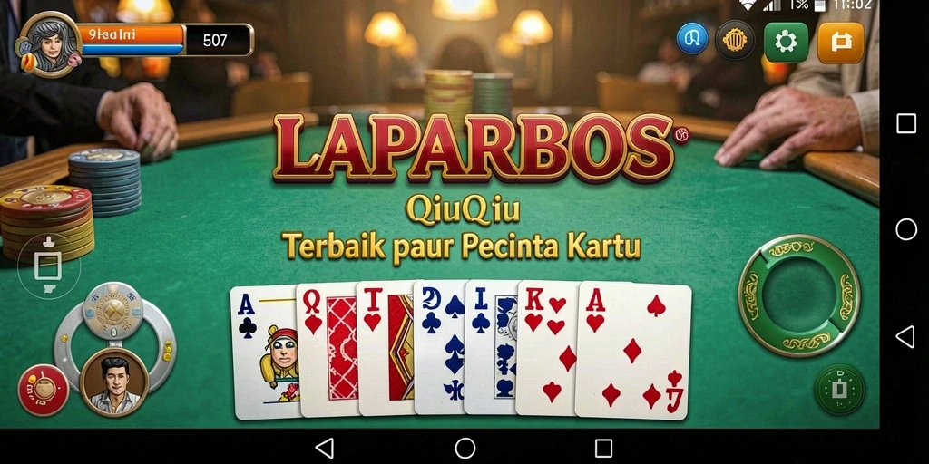 Tampilan dinamis dari gameplay QiuQiu LAPARBOS dengan banyak aksi.