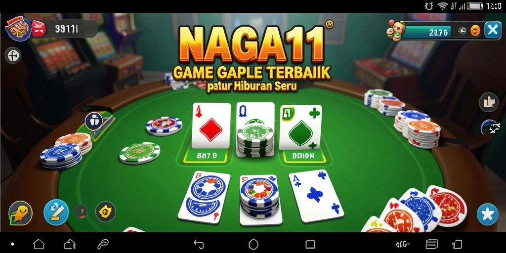 Tampilan gameplay seru dari NAGA11 dengan fitur Gaple.