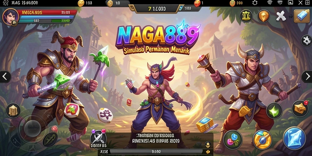 Tampilan gameplay NAGA889 yang menawan dan penuh warna.
