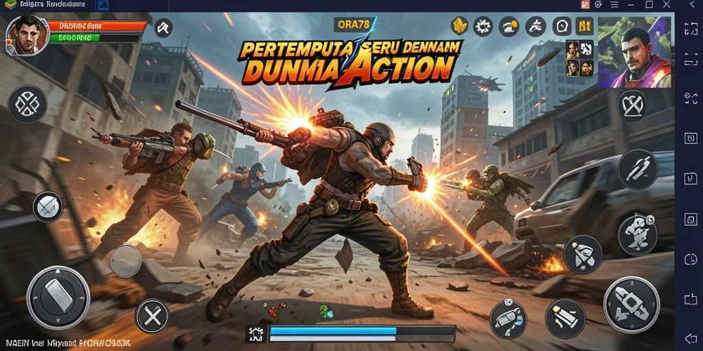 Tampilan aksi seru dalam gameplay ORA78 yang menegangkan.