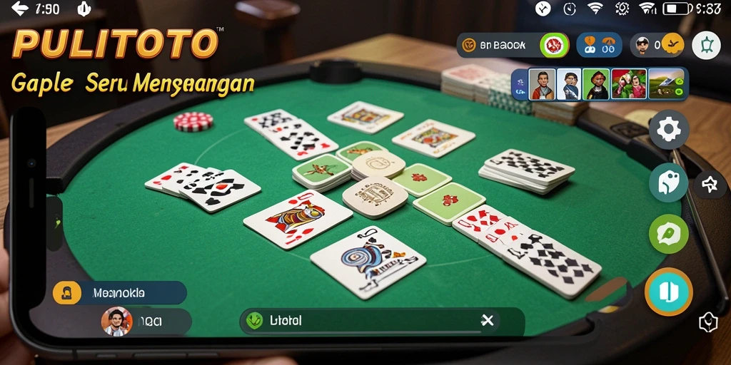 Tampilan gameplay Gaple yang seru dan interaktif.