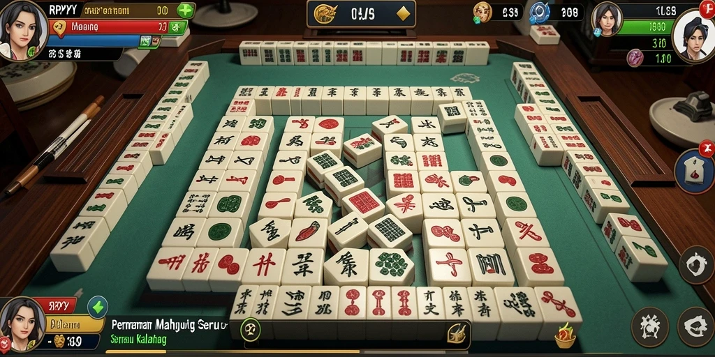 Screenshot gameplay RPYYY yang menampilkan aksi seru permainan Mahjong.