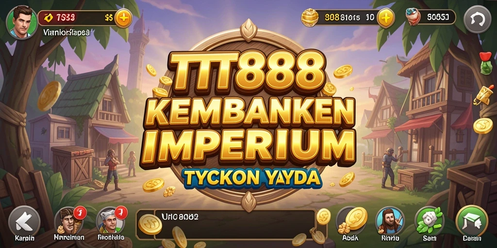 Tampilan gameplay TTT888 yang menarik dengan strategi pembangunan bisnis.
