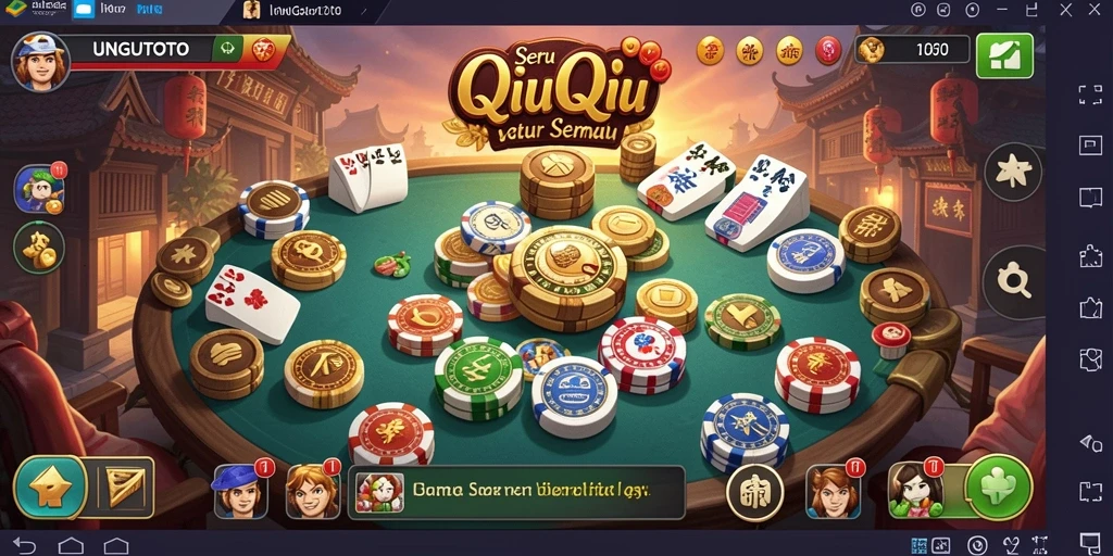 Tampilan menarik dari gameplay QiuQiu UNGUTOTO.