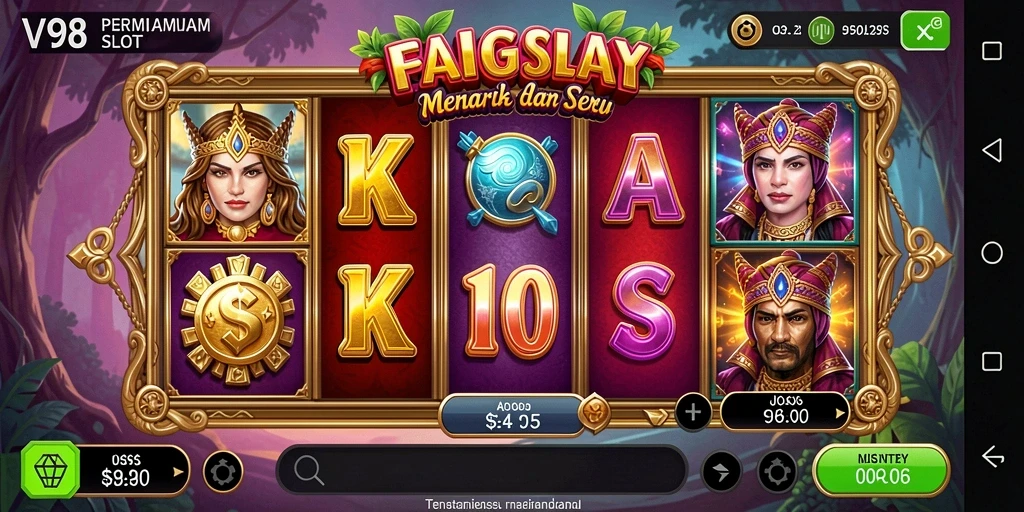 Gameplay V98 yang menarik dan penuh warna.