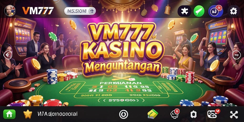 Screenshot VM777 menampilkan gameplay menarik di kasino digital.